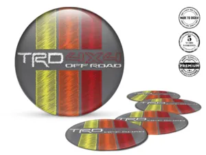 Toyota TRD Marque Décalques Roues Autocollants Silicone Bombés